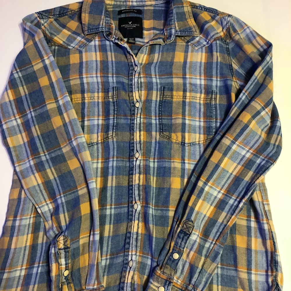 American Eagle boyfriend fit flannel XS